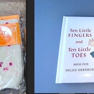 New in package Baby Legs leg warmers & Ten Little Fingers 10 Toes Board book